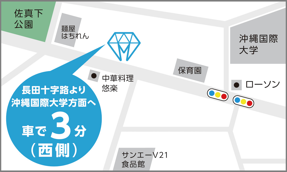 ホワイトニングカフェ宜野湾店地図